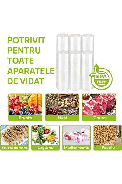 IMA TREND Σετ 4 ρολών αλουμινίου για ανάγλυφη συσκευή κενού αέρος – 25x500cm, Universal, Ανθεκτικό