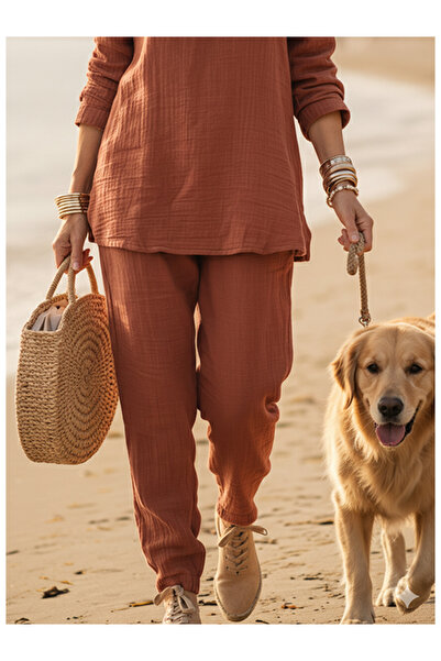 Namaste Vintage Muslin Set of Taba Color Shirt and Pants