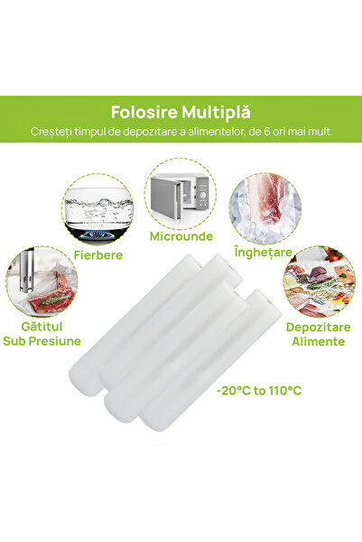 IMA TREND Σετ 4 ρολών αλουμινίου για ανάγλυφη συσκευή κενού αέρος – 25x500cm, Universal, Ανθεκτικό