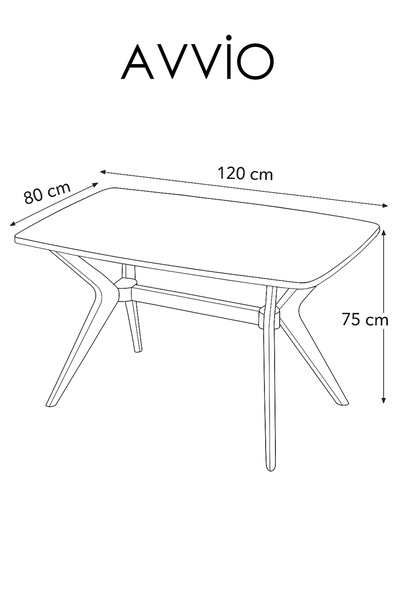 AVVİO Teddy Sandalye 80x120 Yemek Masası Mutfak Masası 4 Kişilik Masa Sandalye Takımı