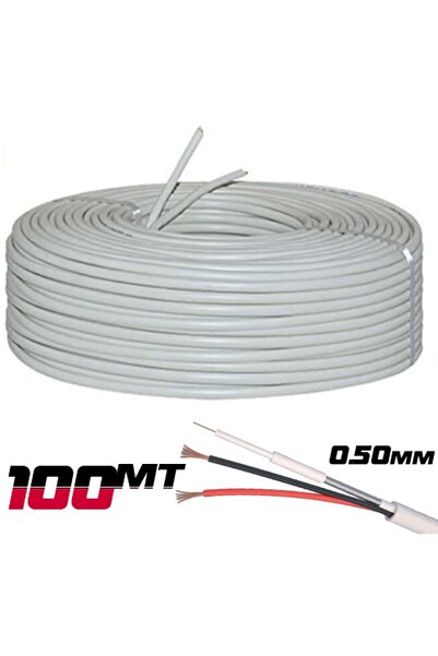 CCTV 100 METRE 0.50mm 2+1 Güvenlik Kamera Kablosu