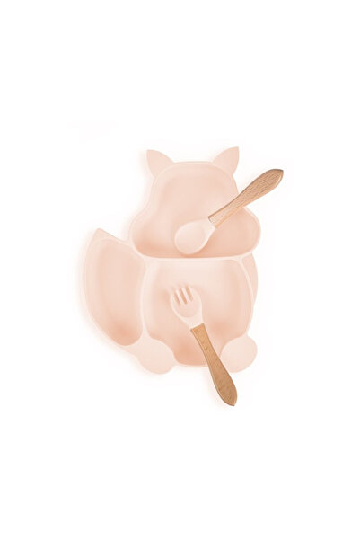 Toyska Set of 10 baby and child diversification pieces made of silicone, allergen-free, pale pink