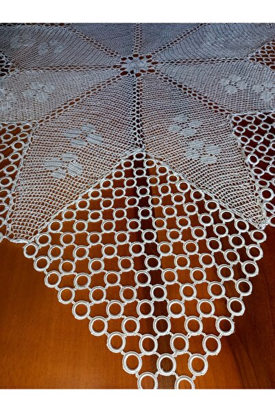 yörük tuhafiye 100 см дантелена покривка за маса - ръчно изработена и покривка за масичка