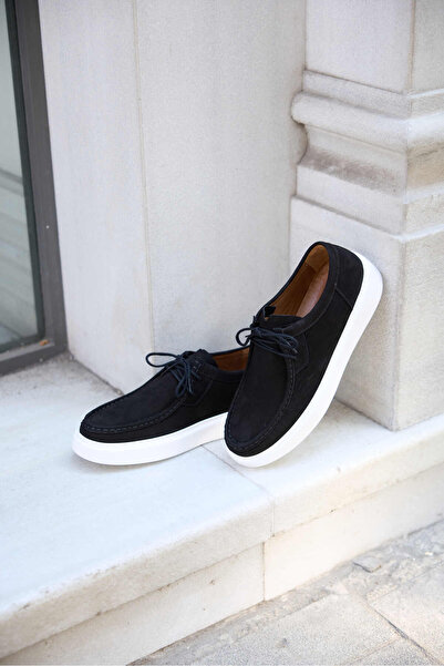 Vantaggio Pantofi casual pentru bărbați Eagle Black Nubuck 100% piele naturală