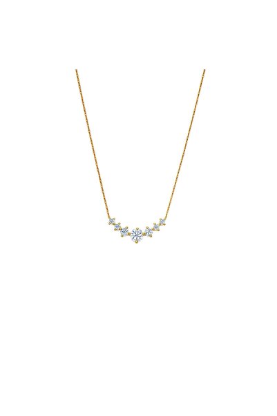 Sense of Atelier Chain Necklace with Row of Stones in the Middle