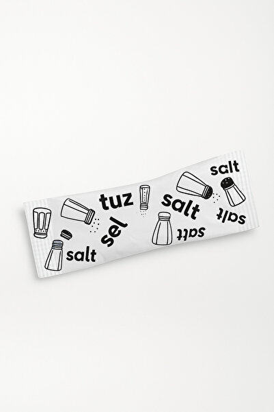 Özkan Ambalaj Temizlik ( 350-400 Adet ) Tek Kullanımlık Kullan At Kağıtlı Paketli Stick Tuz Paket Tuzu
