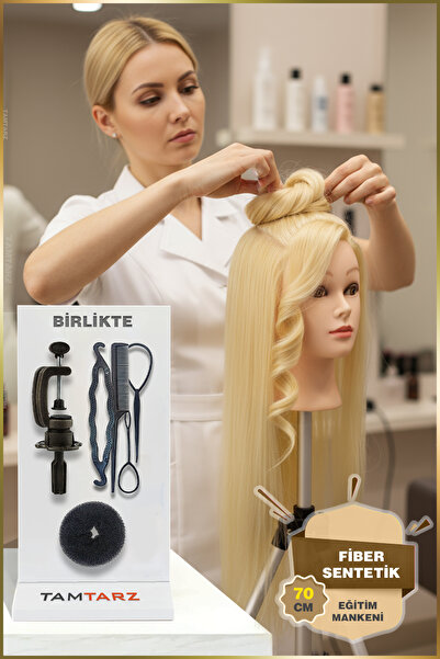 NC DAFFODİL Manechin de antrenament pentru coafor Platinum - Suport de masă, ...