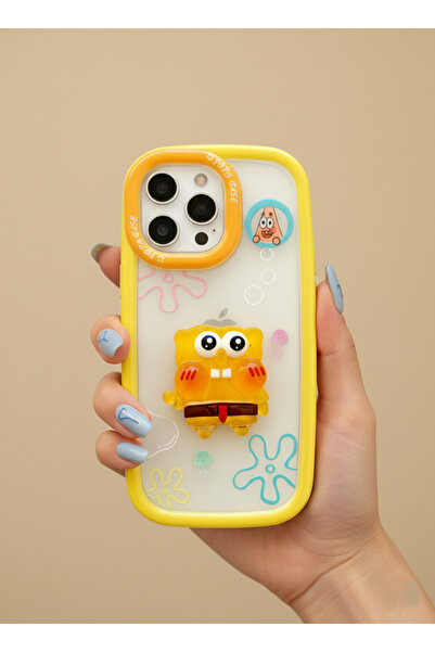 OITA iphone 15 PRO MAX telefon uyumlu 3 boyutlu çizgi film karakterli sevimli...