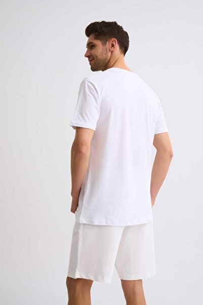 THERECOLOR Short Sleeve White 100% Organic Cotton Men's T-Shirt