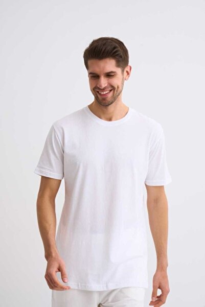 THERECOLOR Short Sleeve White 100% Organic Cotton Men's T-Shirt