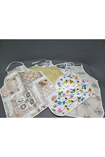 Başak Ev Tekstili Waterproof Pvc Tarpaulin Apron Assortment - 1 Piece 50 cm Apron |   Colorful, Piping Kitchen Apron