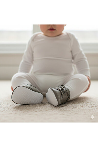 Babexi Newborn Nubuck Leather Baby Booties |   Non-Slip Sole First Step Shoes