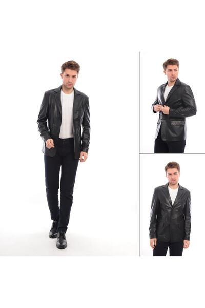 MALVİNEYU İtalyan stil %100 orijinal kuzu derisi erkek mont