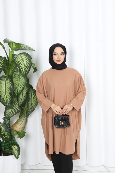 NİSUM MODA Bat Love Ribbed Tunic