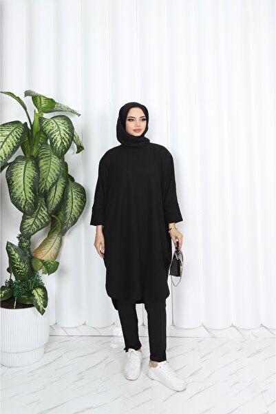 NİSUM MODA Bat Love Ribbed Tunic