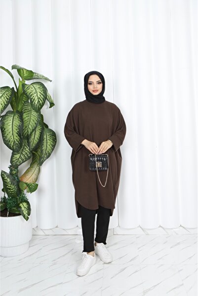 NİSUM MODA Bat Love Ribbed Tunic
