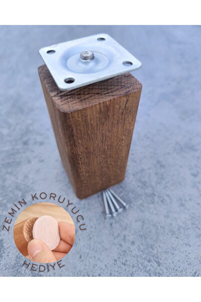 Wholewood Picior din lemn pentru canapea Noptiera Comoda Mobila Picior rotunjit M8 cu șuruburi 10 Cm Picior din lemn masiv