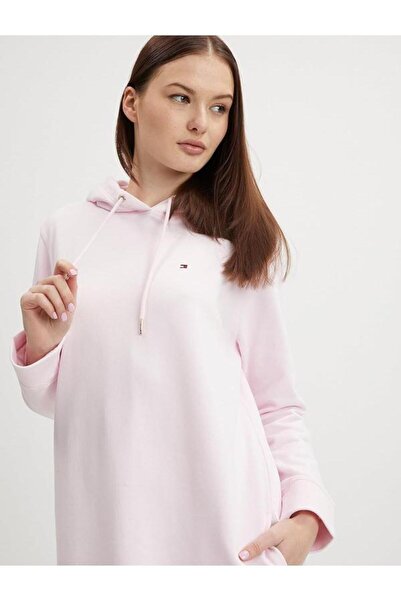Tommy Hilfiger WOMEN'S MINI ORGANIC COTTON DRESS WITH HOOD