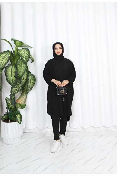 NİSUM MODA Bat Love Ribbed Tunic