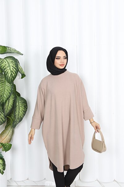 NİSUM MODA Bat Love Ribbed Tunic