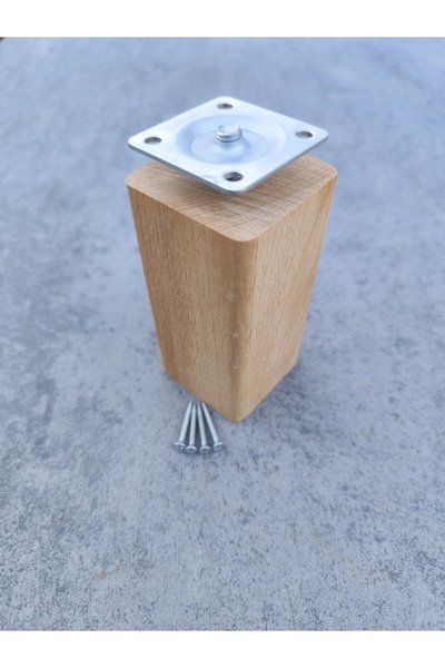 Wholewood Picior din lemn pentru canapea Noptiera Comoda Mobila Picior rotunjit M8 cu șuruburi 10 Cm Picior din lemn masiv