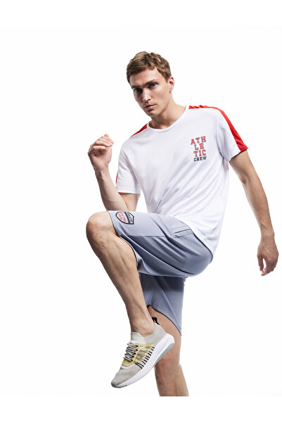 Koton Baskılı Fermuarlı Cep Detaylı Beli Bağcıklı Spor Şort