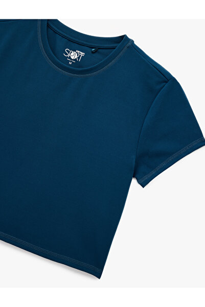 Koton Slim Fit Short Sleeve Crew Neck Crop Sports T-Shirt