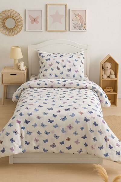 ayçiçek home طقم غطاء لحاف وملاءة سرير فردية مع حواف مطاطية 100*200