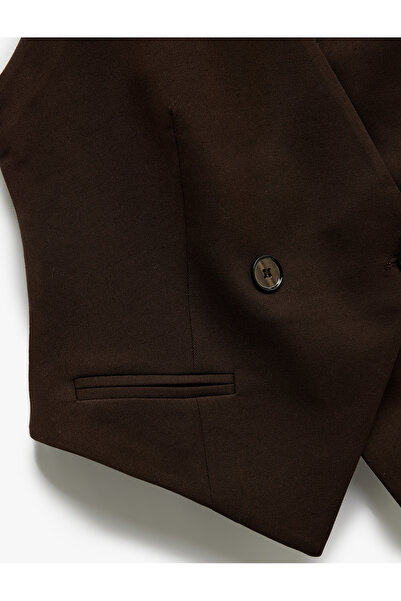 Koton Αμάνικο γιλέκο με κουμπιά V λαιμόκοψη