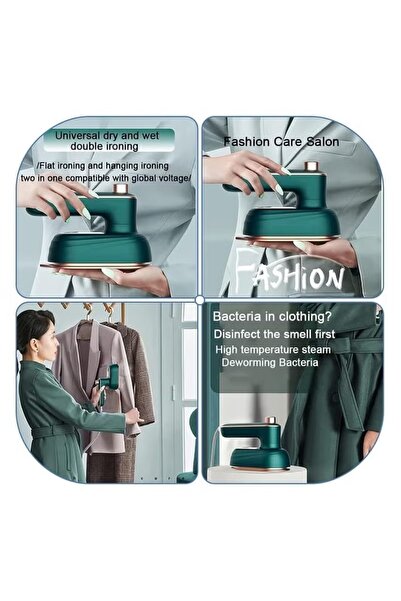 huitich 180° Rotating Folding Steam Iron – 25W Power, 50ML Water Capacity Green