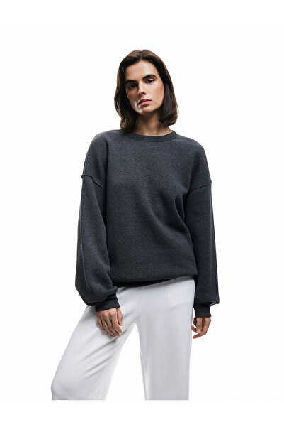 Koton Hanorac oversize cu mânecă lungă și decolteu