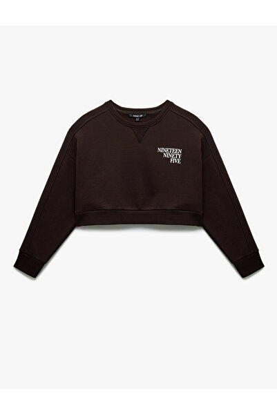 Koton Суитшърт с дълъг ръкав и кръгло деколте с принт