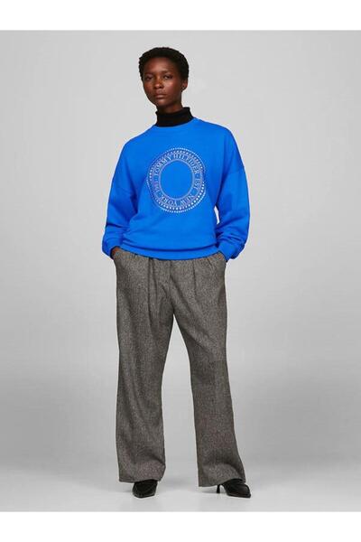 Tommy Hilfiger Bling Studded Logo Relaxed Fit Sweatshirt