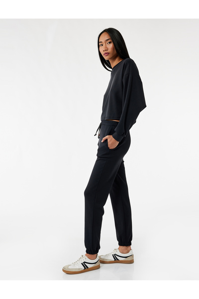 Koton Modal Kumaş Cepli Beli Bağlamalı Jogger Pantolon