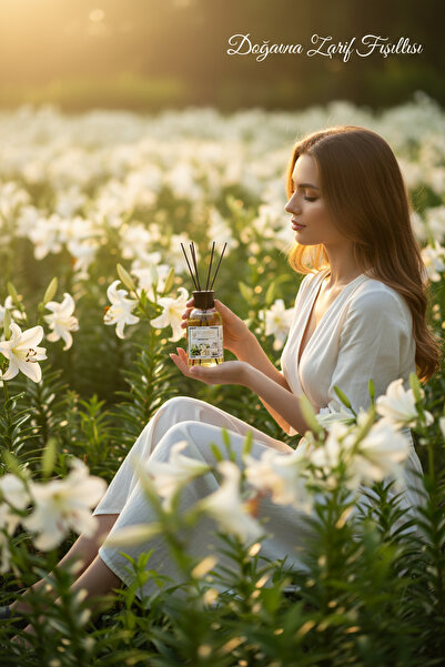 Elegance vip Perfume Beyaz Zambak Reed Diffuser Bambu Çubuklu Oda Kokusu (110 Ml)