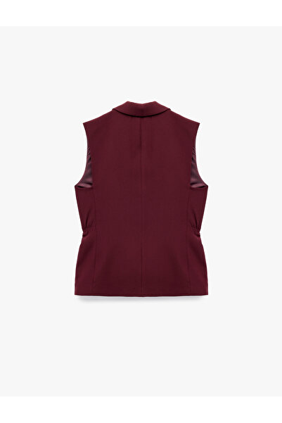 Koton Geniş Yaka Düğmeli Kolsuz Yelek