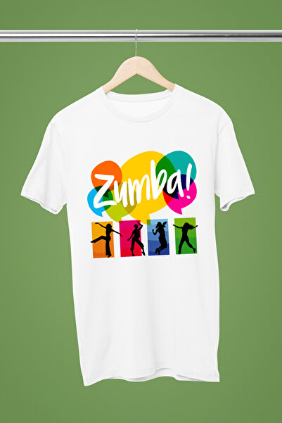 MAGORS I LOVE ZUMBA DANS BASKILI BİSİKLET YAKA PAMUKLU KISA KOLLU REGULAR KALIP TSHIRT