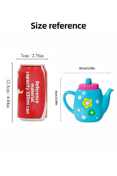 Choice1 طقم شاي شفاف للبنات، طقم حفل شاي، طقم شاي للأطفال يتضمن غلاية، بسكويت، طعام للأطفال،