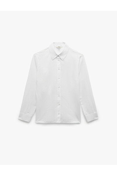 Koton Cămașă clasică din poplin cu mânecă lungă, slim fit