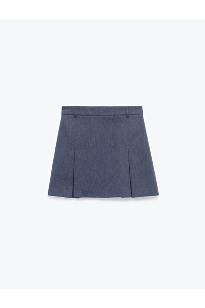 Koton Pamuklu A Kesim Pileli Mini Etek