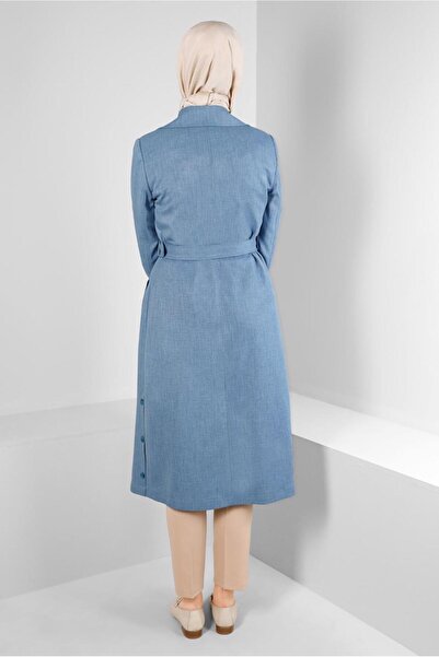 Alvina Крузаний комір з поясом і ґудзиками Тренчкот 10758