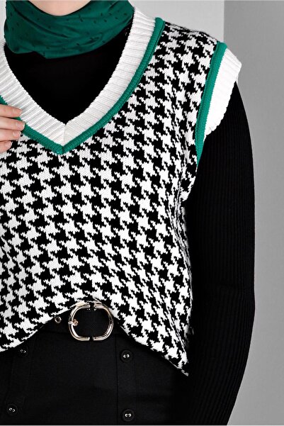 Alvina SCRATCH PATTERNED KNIT SUEVETER 43144