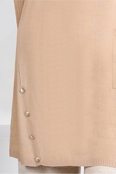 Alvina Turtleneck Knitwear Tunic - Buttoned, Model 43113