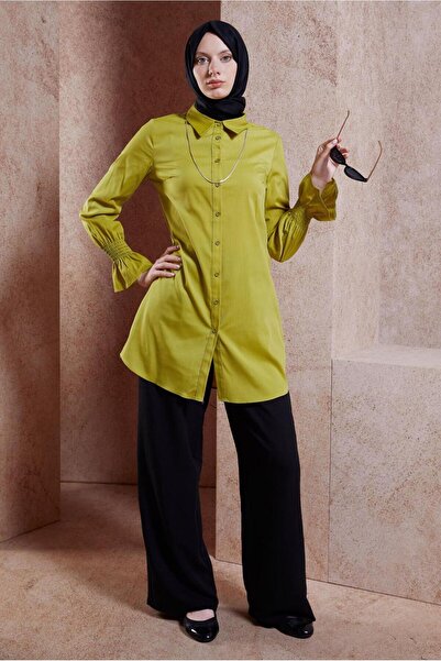 Alvina 44581 Model Shirt Collar Testicle Tunic