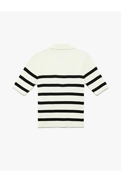 Koton Tricotaj cu mânecă scurtă cu nasturi Pulover cu guler polo