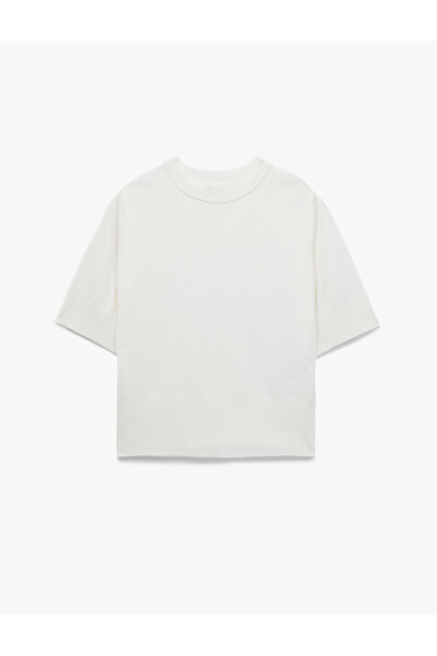 Koton Regular Fit Lightweight Stand Collar Short Sleeve Knitwear Sweater