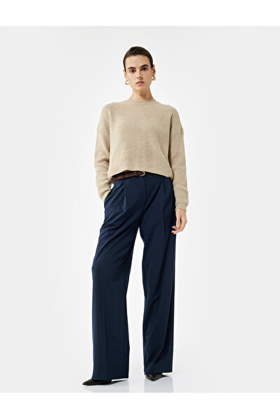 Koton Tricotaj cu mânecă lungă, cu decolteu, pulover de bază