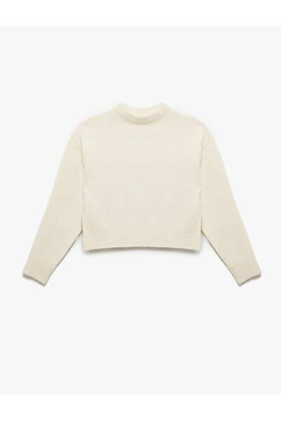 Koton Pulover de tricotat de bază cu mânecă lungă și textura moale