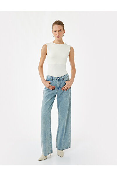 Koton Slim Fit Sleeveless Crew Neck Bodysuit