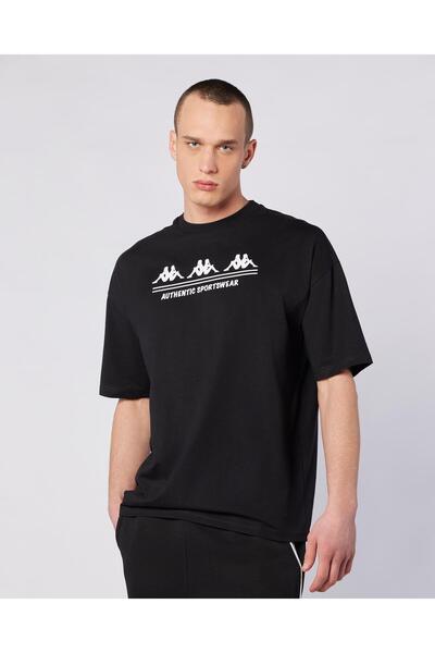 Kappa Castro Tee Erkek Siyah Regular Fit Tişört